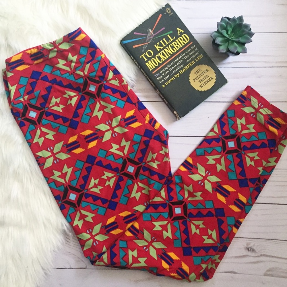 LuLaRoe Geometric Print Colorful Leggings